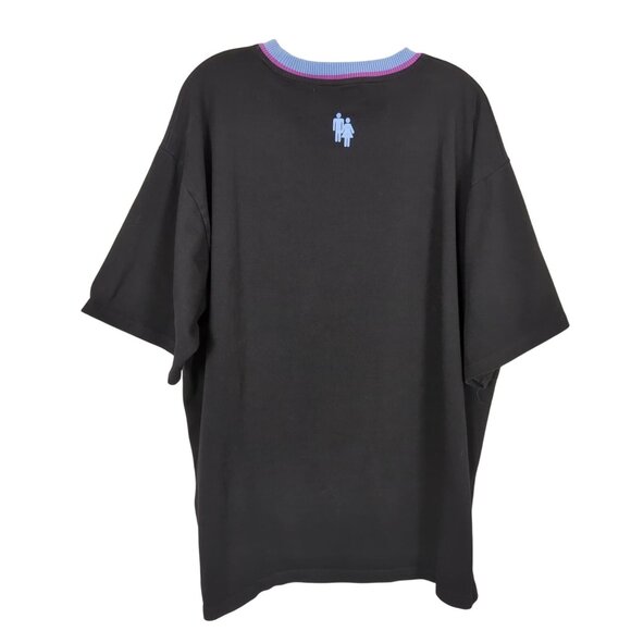 Homme Femme Graphic T-Shirt XXL Large Black Floral Hummingbird Chain Streetwear - Picture 2 of 10